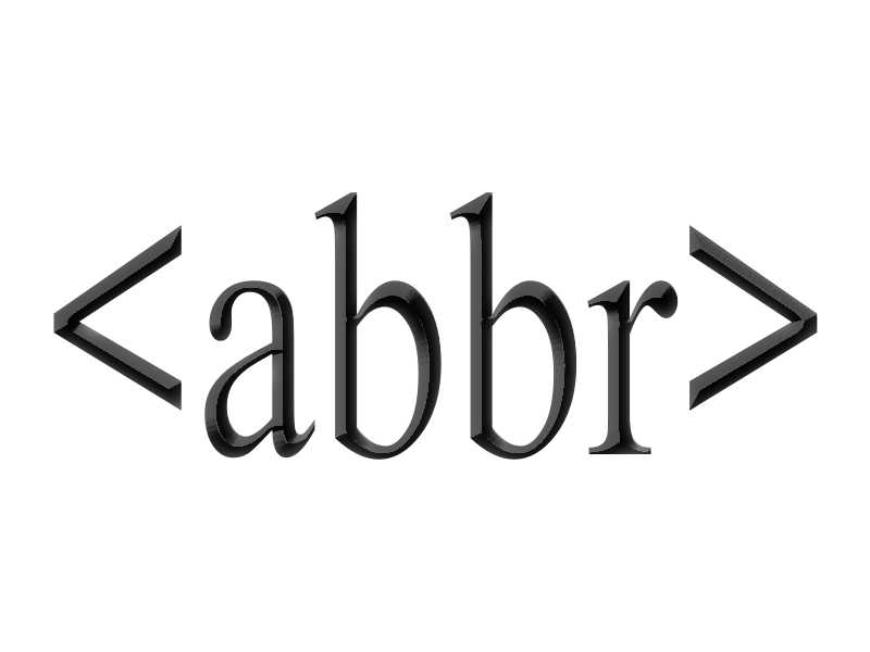 Text of <abbr> Code